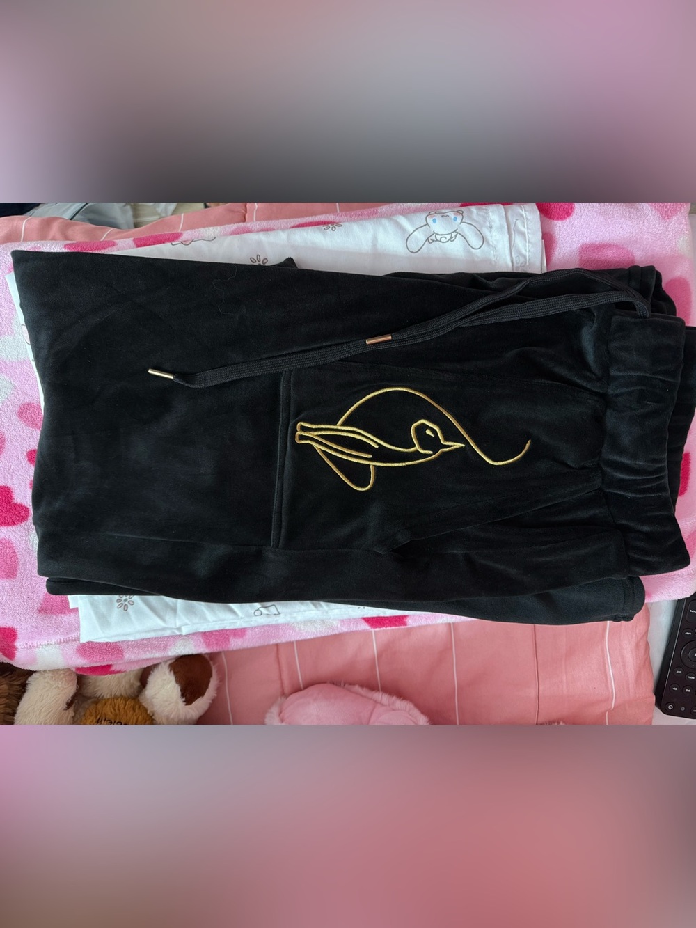 Baby Phat Classic Velour Wide Leg Sweatpants